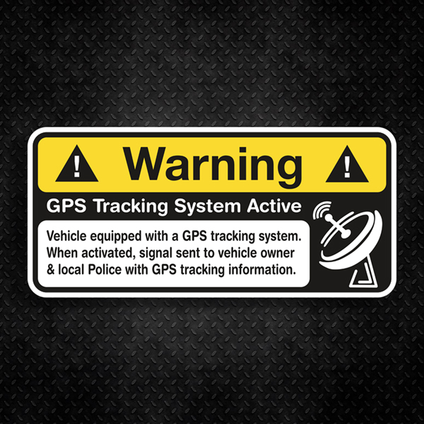 Adesivi per Auto e Moto: Warning GPS