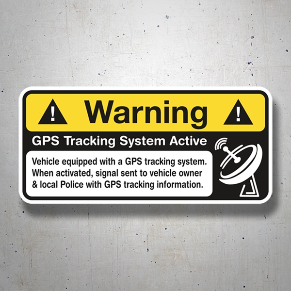 Adesivo Warning GPS Tracking System 2/2