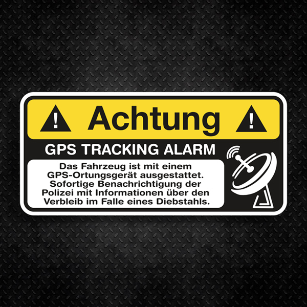 Adesivi per Auto e Moto: Achtung GPS