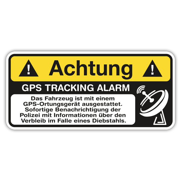 Adesivi per Auto e Moto: Achtung GPS