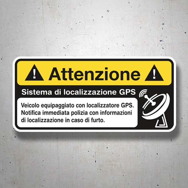 Adesivi per Auto e Moto: Attenzione GPS