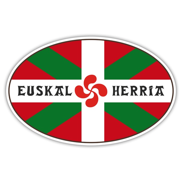 Adesivi per Auto e Moto: Ovale di Euskal Herria