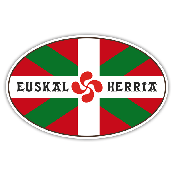 Adesivi per Auto e Moto: Ovale di Euskal Herria 0