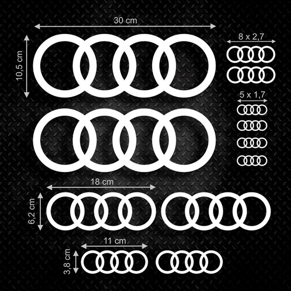 Adesivi per Auto e Moto: Set di adesivi Audi