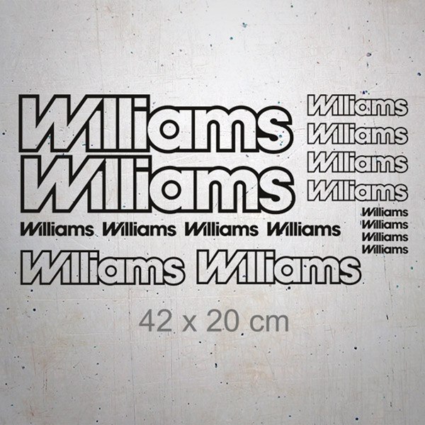 Adesivi per Auto e Moto: Set 16X Williams