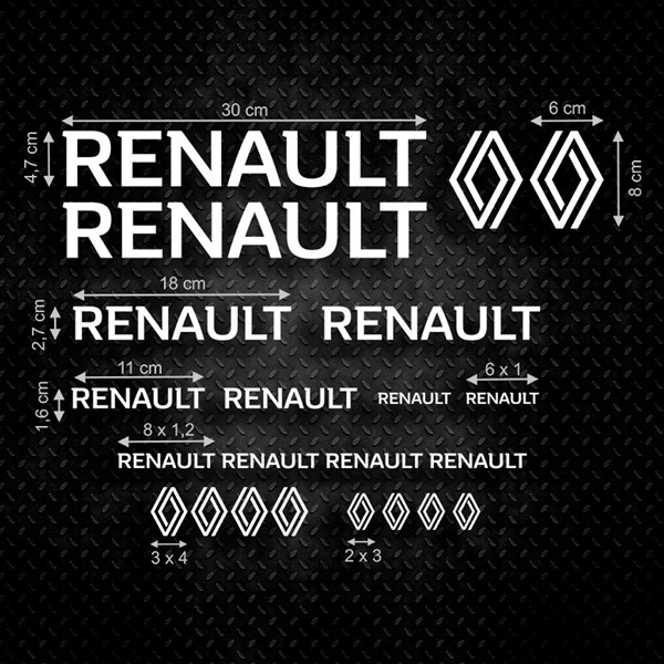 Adesivi per Auto e Moto: Set 22X Renault