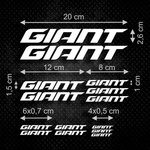 Adesivi per Auto e Moto: Set 14X Giant 0