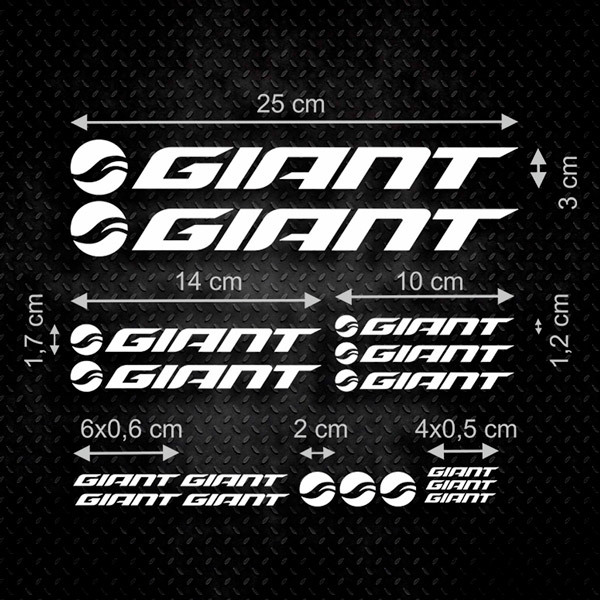 Adesivi per Auto e Moto: Set 17X Giant