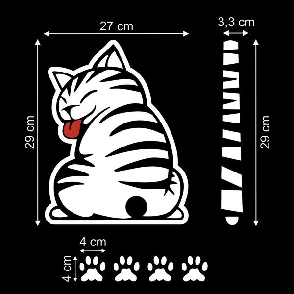 Adesivi per Auto e Moto: Tergicristalli Cat Bianco