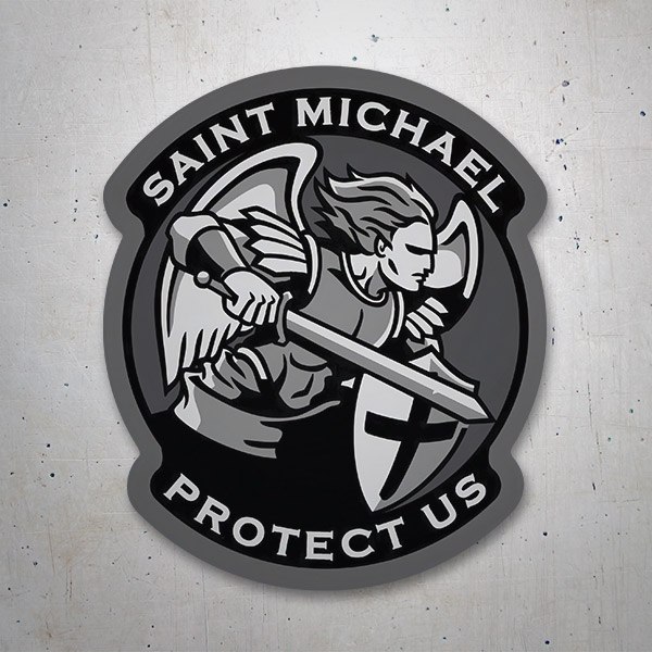 Adesivi per Auto e Moto: Arcangelo Michele Protect Us 1