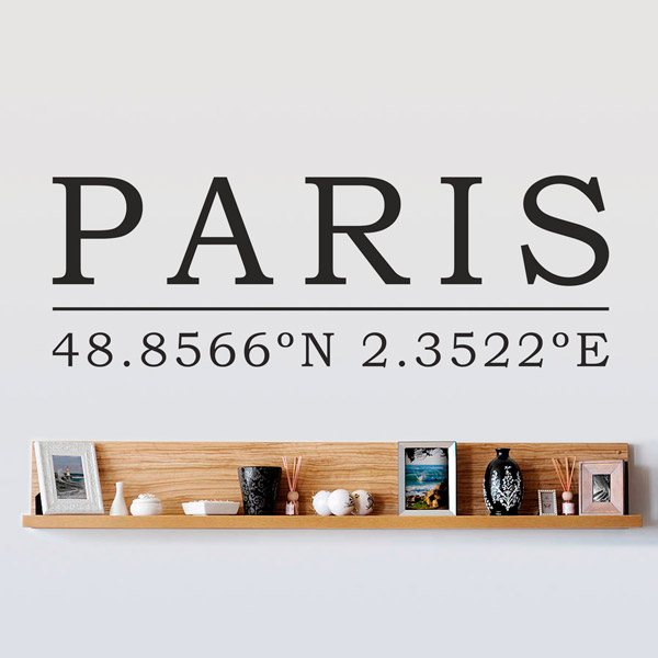 Adesivi Murali: Coordinate geografiche di Parigi
