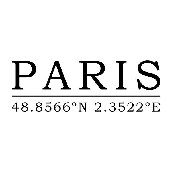 Adesivi Murali: Coordinate geografiche di Parigi