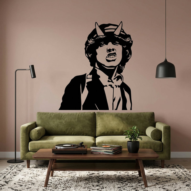 Adesivi Murali: Angus Young ACDC