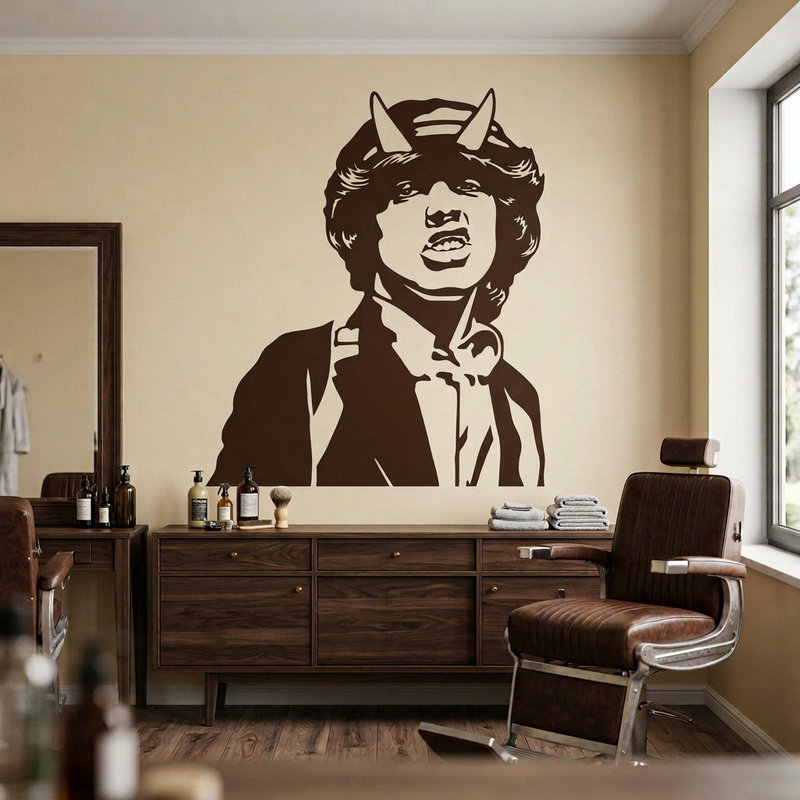 Adesivi Murali: Angus Young ACDC
