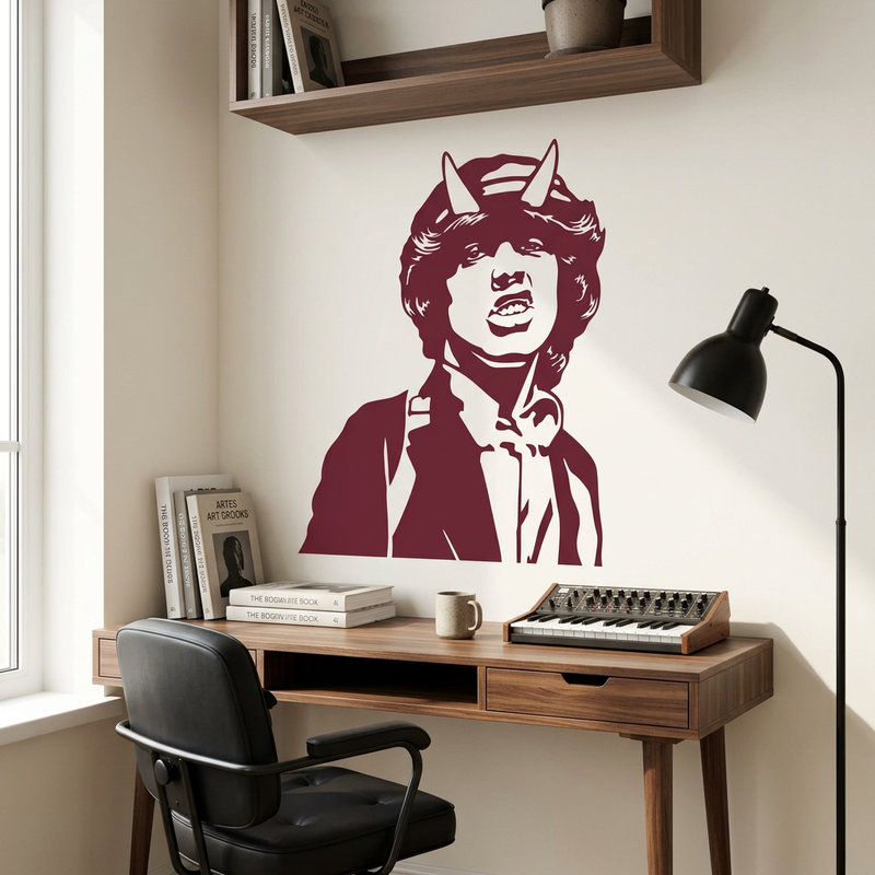 Adesivi Murali: Angus Young ACDC