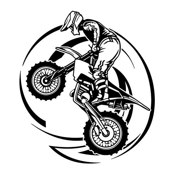 Adesivi Murali: Acrobazie di Motocross