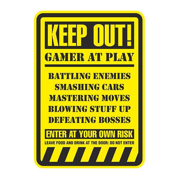 Adesivi Murali: Keep Out! Gamer at Play