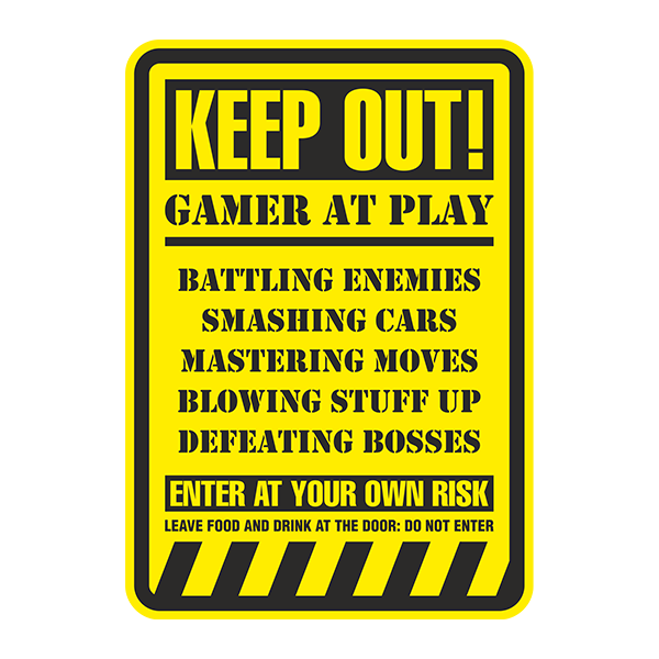 Adesivi Murali: Keep Out! Gamer at Play