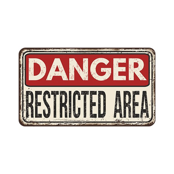 Adesivi Murali: Danger Restricted Area