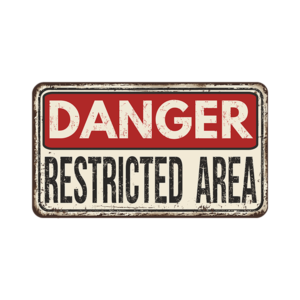 Adesivi Murali: Danger Restricted Area