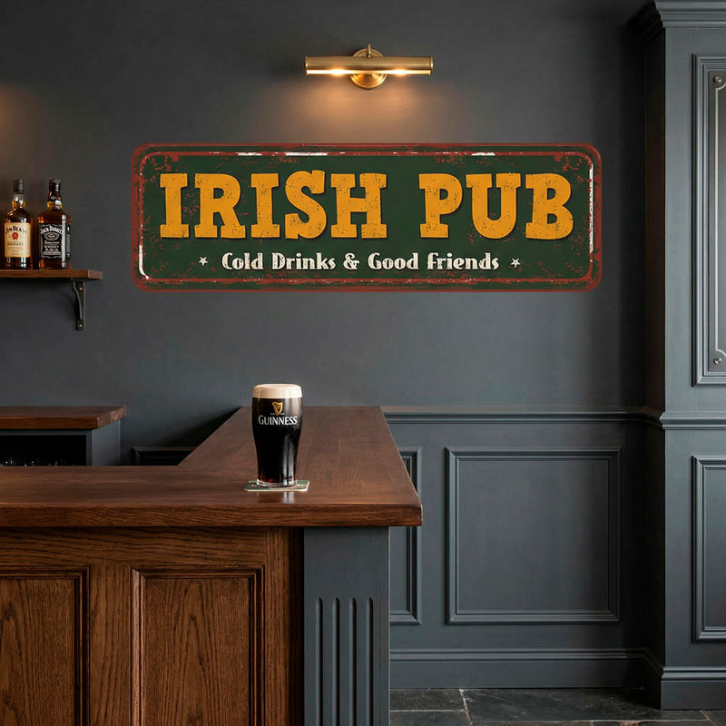 Insegna Irish Pub Cold Drinks & Good Friends 2/8