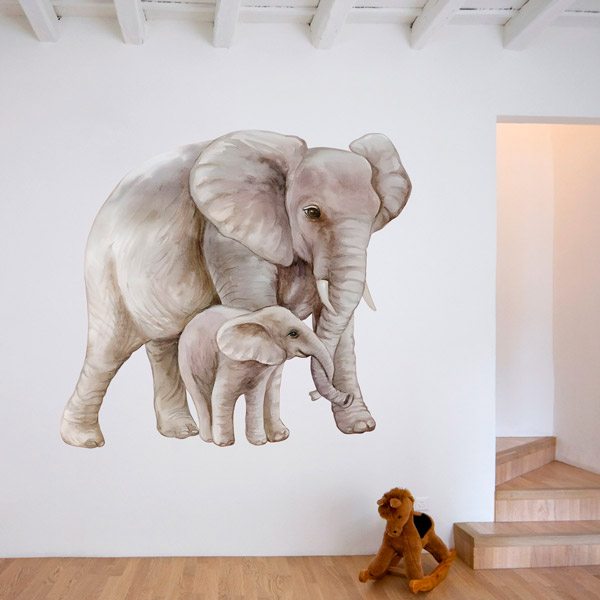 Elefante con il suo cucciolo 2
