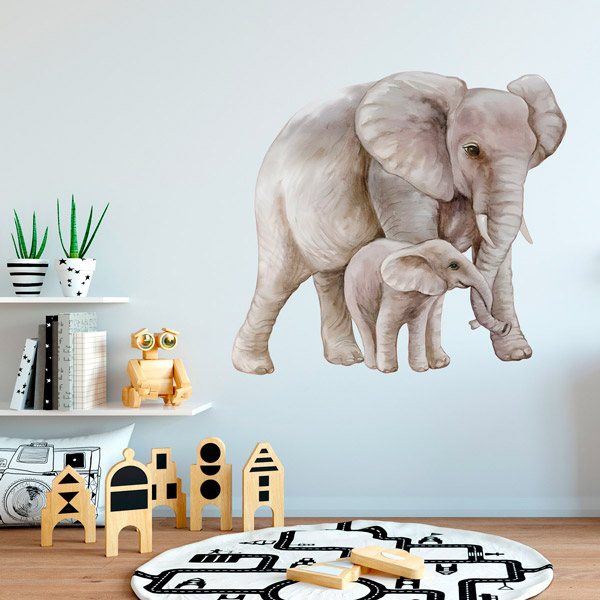 Elefante con il suo cucciolo 3