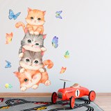 Adesivi per Bambini: Gatti e farfalle 4
