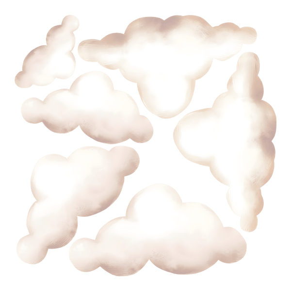 Adesivi per Bambini: Nuvole morbide