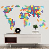Adesivi Murali: Tetris Mappa del Mondo 3