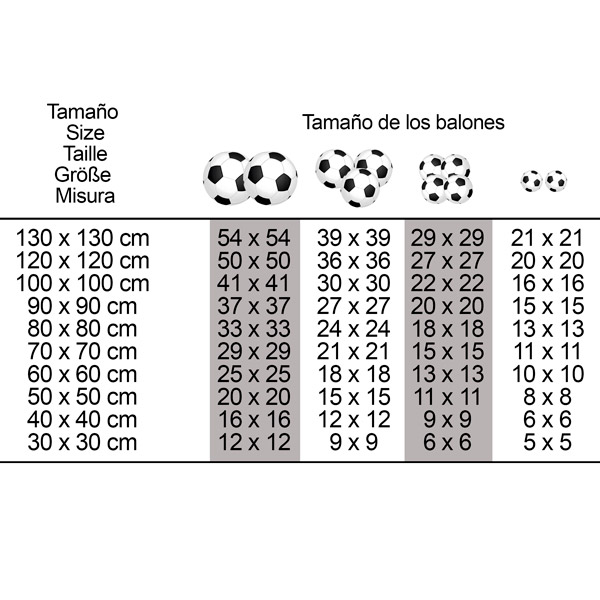 Adesivo Da Parete 11 Palloni Da Calcio - Dimensioni Variabili (da 5 A 20 Cm) - Scegli Il Colore