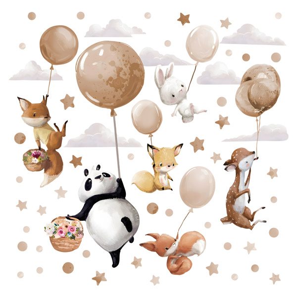 Adesivi per Bambini: Animali in palloncino