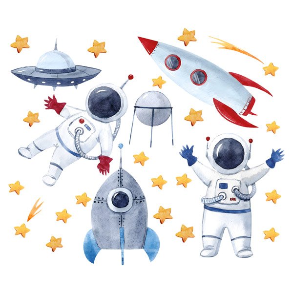 Adesivi per Bambini: Astronauti nello spazio