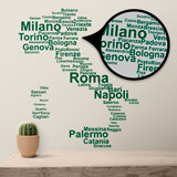 Adesivi Murali: Italia tipografica 4