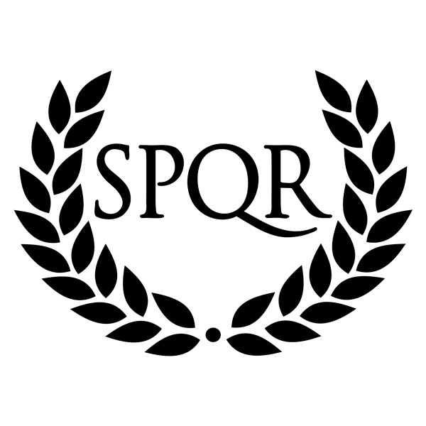 Adesivi Murali: SPQR corona di alloro