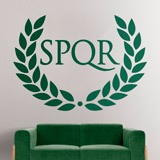 Adesivi Murali: SPQR corona di alloro 2