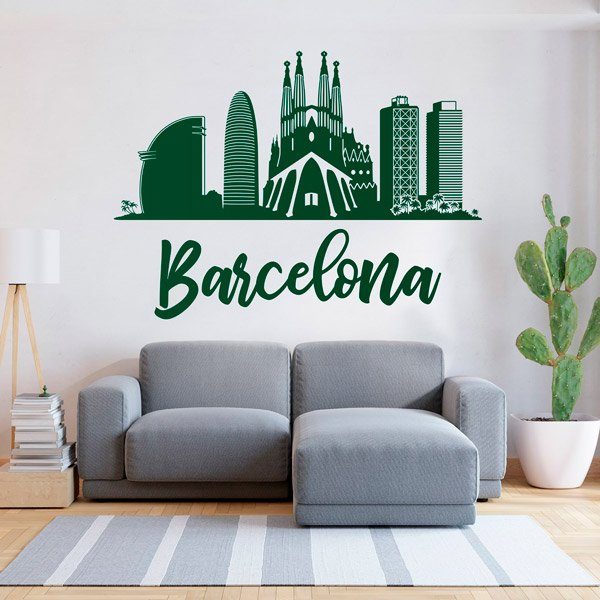Adesivi Murali: Skyline di Barcellona