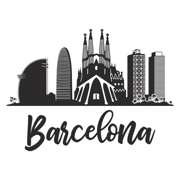 Adesivi Murali: Barcelona Skyline
