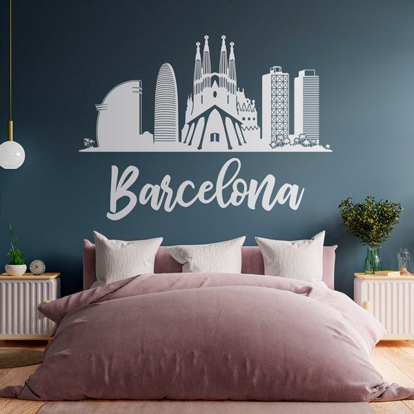 Adesivi Murali: Barcelona Skyline