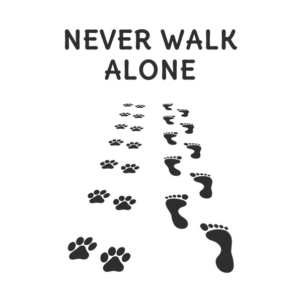 Adesivi Murali: Never Walk Alone cani