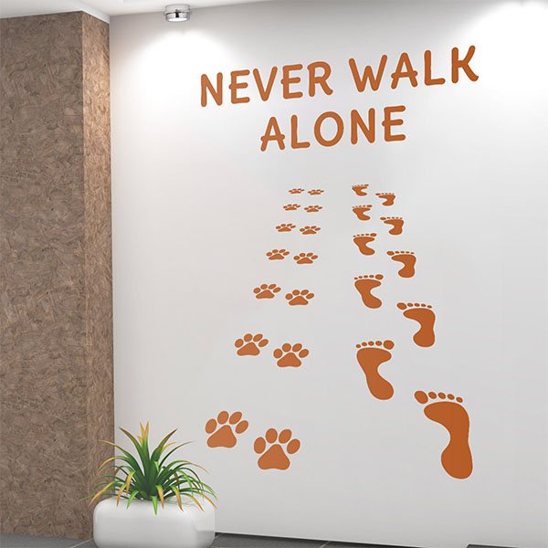 Adesivi Murali: Never Walk Alone cani