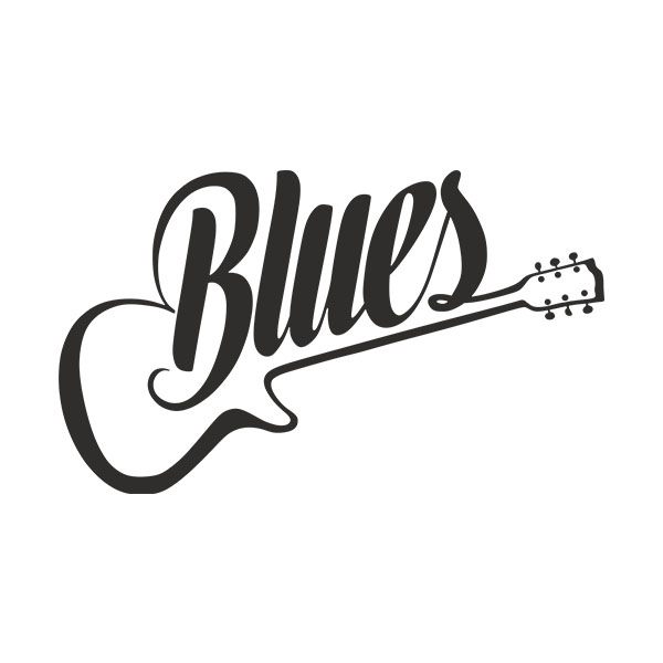 Adesivi Murali: Chitarra Blues