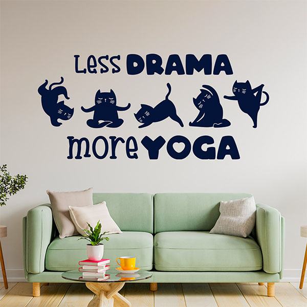 Adesivi Murali: Less drama more yoga