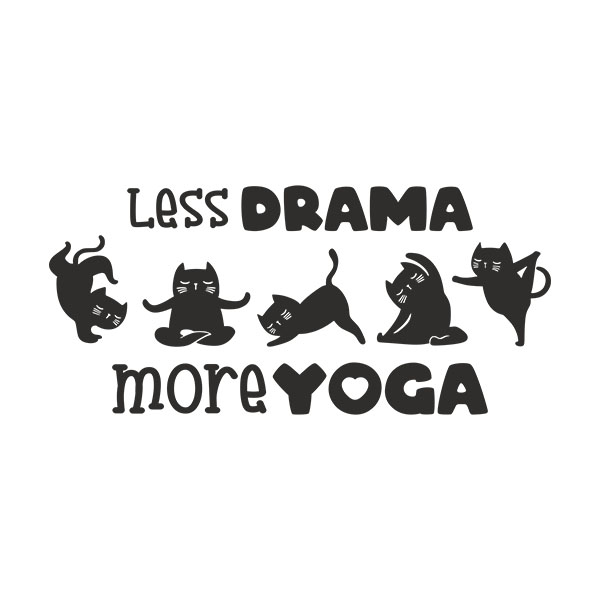 Adesivi Murali: Less drama more yoga