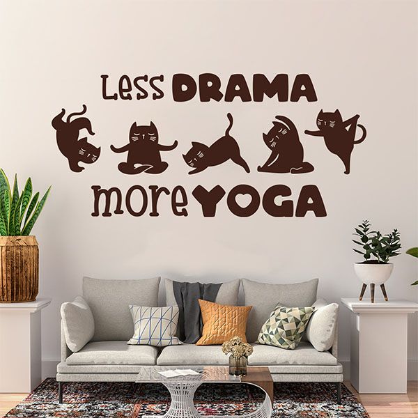 Adesivi Murali: Less drama more yoga