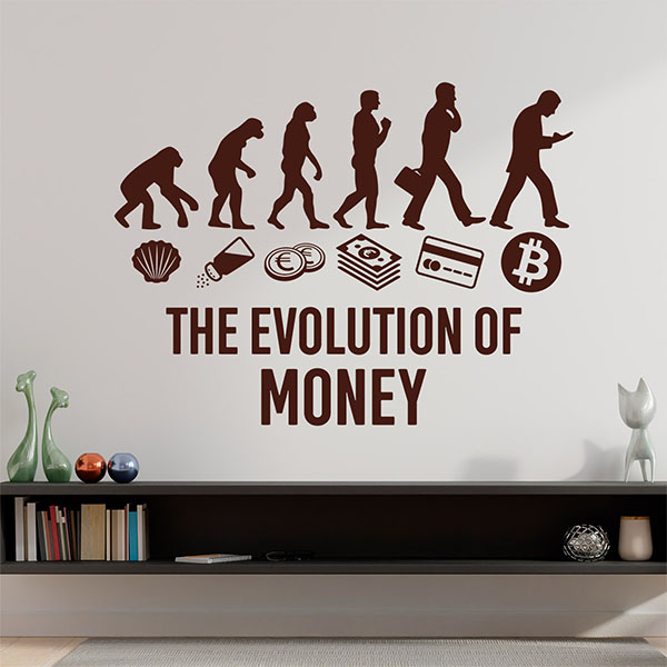 Adesivi Murali: Bitcoin Evolution of money
