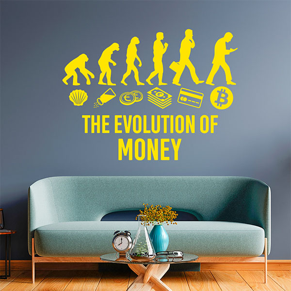 Adesivi Murali: Bitcoin Evolution of money