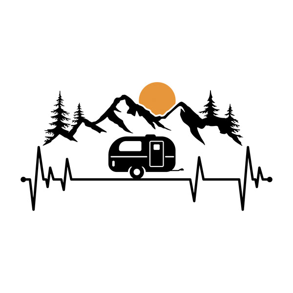 Adesivi per camper: Electro Motorhome montagna e sole