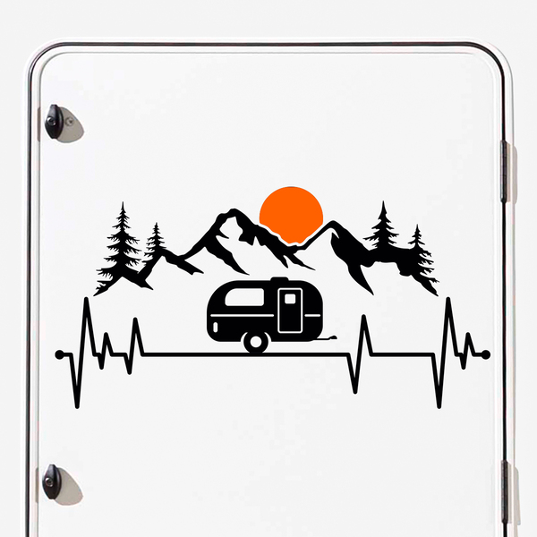 Adesivi per camper: Electro Motorhome montagna e sole