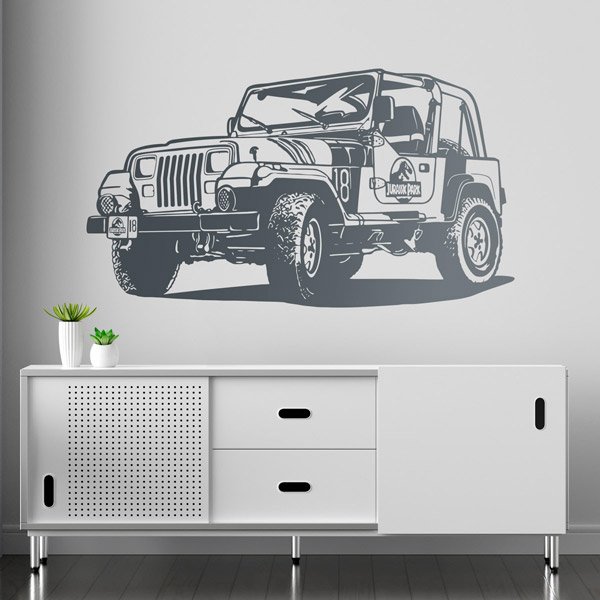 Adesivi Murali: Jeep Wrangler Jurassic Park